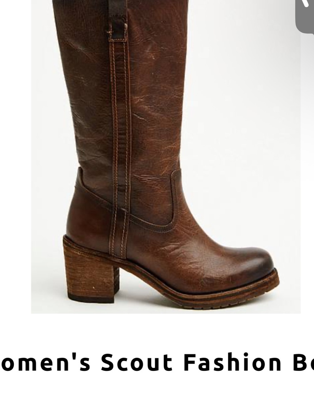 Women's Brown Leather Mid-Calf Never Worn Viral Heeled Cleo + Wolf boots!